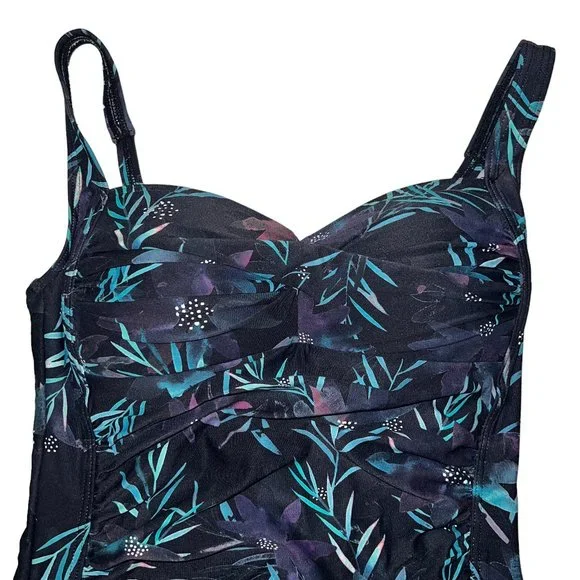 NIP TUCK SWIM Joanne Black Tropical Print One-Piece Multi-Fit Cup Swimsu… - Picture 6 of 8
